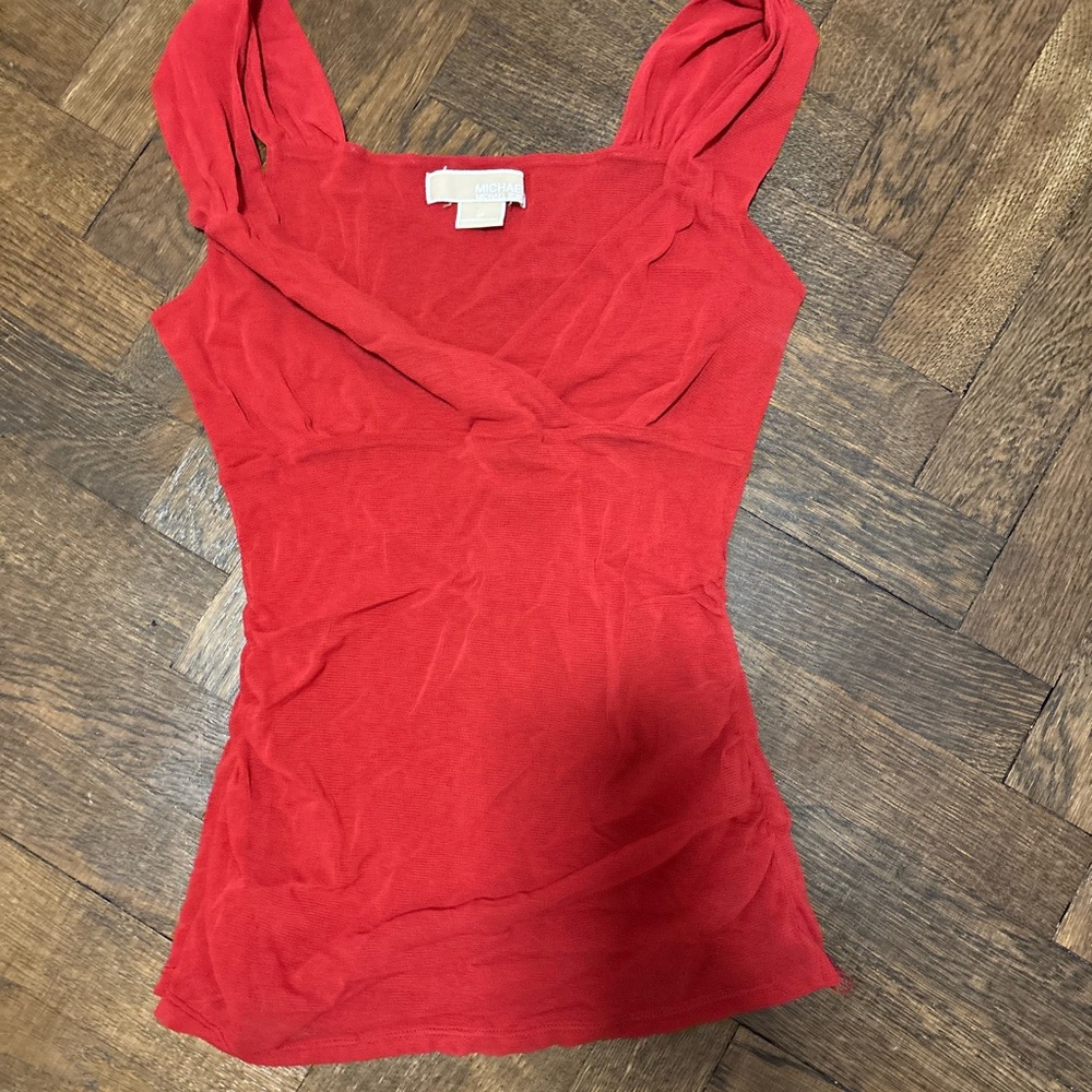 MICHAEL KORRS Red crossover vintage tank size s